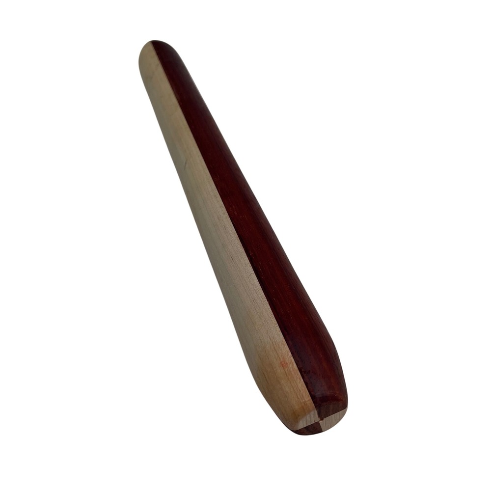 Handcrafted French Rolling Pin Two Tone Hardwood Tapered Kitchen Tool 18 inch